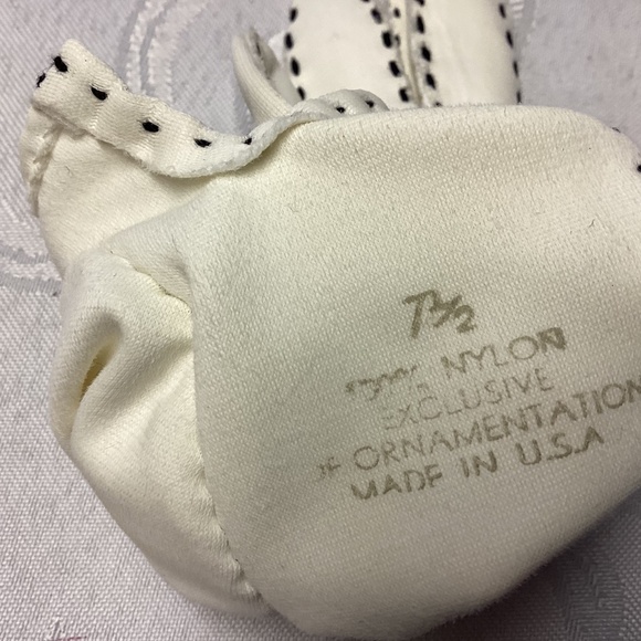 Van RAALTE black and white gloves New vintage 7 1/2 - Picture 6 of 7